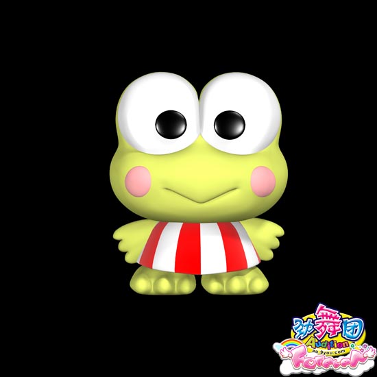 《劲舞团》与卡哇伊宠物一起跳舞      keroppi中译成大眼蛙,可洛比