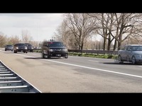 高清实拍美国总统奥巴马霸气安保车队(荷兰第