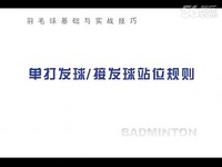 推荐视频 <em>羽毛球</em>基础实战技巧 <em>单打</em>发球站位规