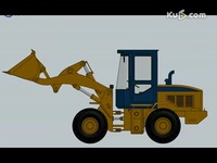 独家视频 装载机铲车~3D动画特技 演示-铲车_