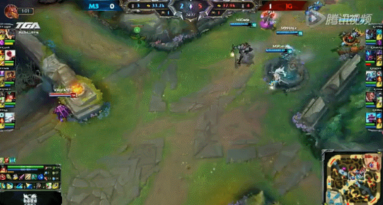 xiye的ez大招神预判 lpl夏季赛精彩高能gif