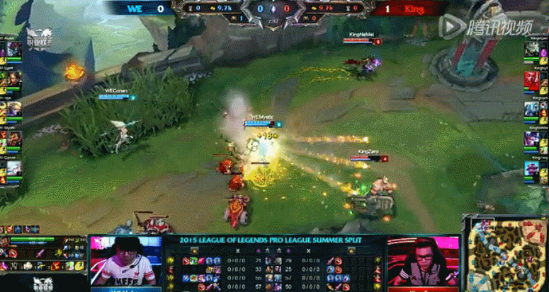 xiye的ez大招神预判 lpl夏季赛精彩高能gif