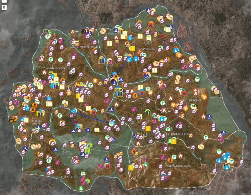 有玩家在网上发布了《巫师3 狂猎》官方攻略中的地图,可以对应着